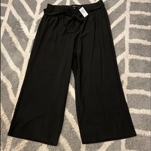 Torrid Black Crepe Tie Front Wide Leg Pant